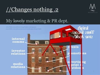 30th June 2011<br />4th Swiss Conference on Communications Controlling<br />//Changes nothing .2<br />My lovely marketing ...