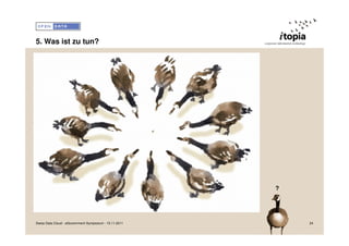 5. Was ist zu tun?




                                                        ?




Swiss Data Cloud - eGovernment Symposium - 15.11.2011       24
 