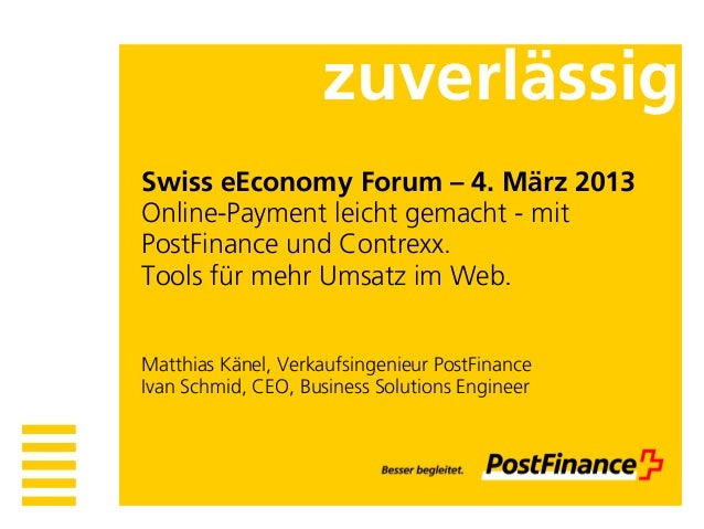 Seef 2013 Online Payment Leicht Gemacht Matthias Kanel Ivan Schm