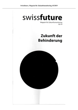 Swissfuture, Magazin für Zukunftsmonitoring, 03/2019
 