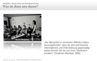 Erreichung neuer Kundengruppen am Beispiel LeShop.chSpotlight 2: E-Commerce on the Go5% der Bestellungen bei LeShop über das iPhone25% derJede 4. Bestellungen wird mobil vorbereitetErreichung neuer KundengruppenÜber 100‘000 DownloadsAndroid App geplant für 2011Quelle: info.leshop.ch