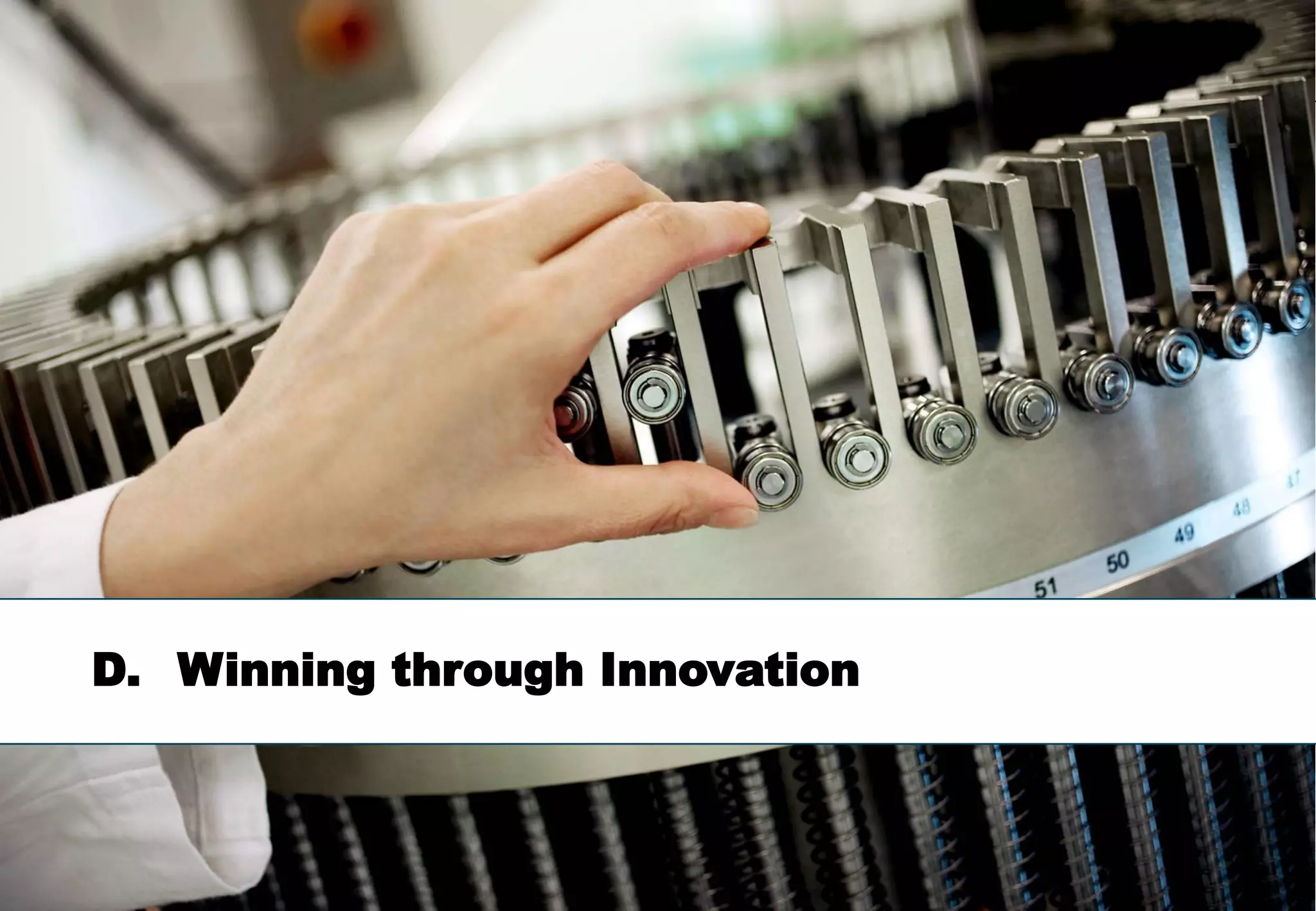 D. Winning through Innovation



                                34
 