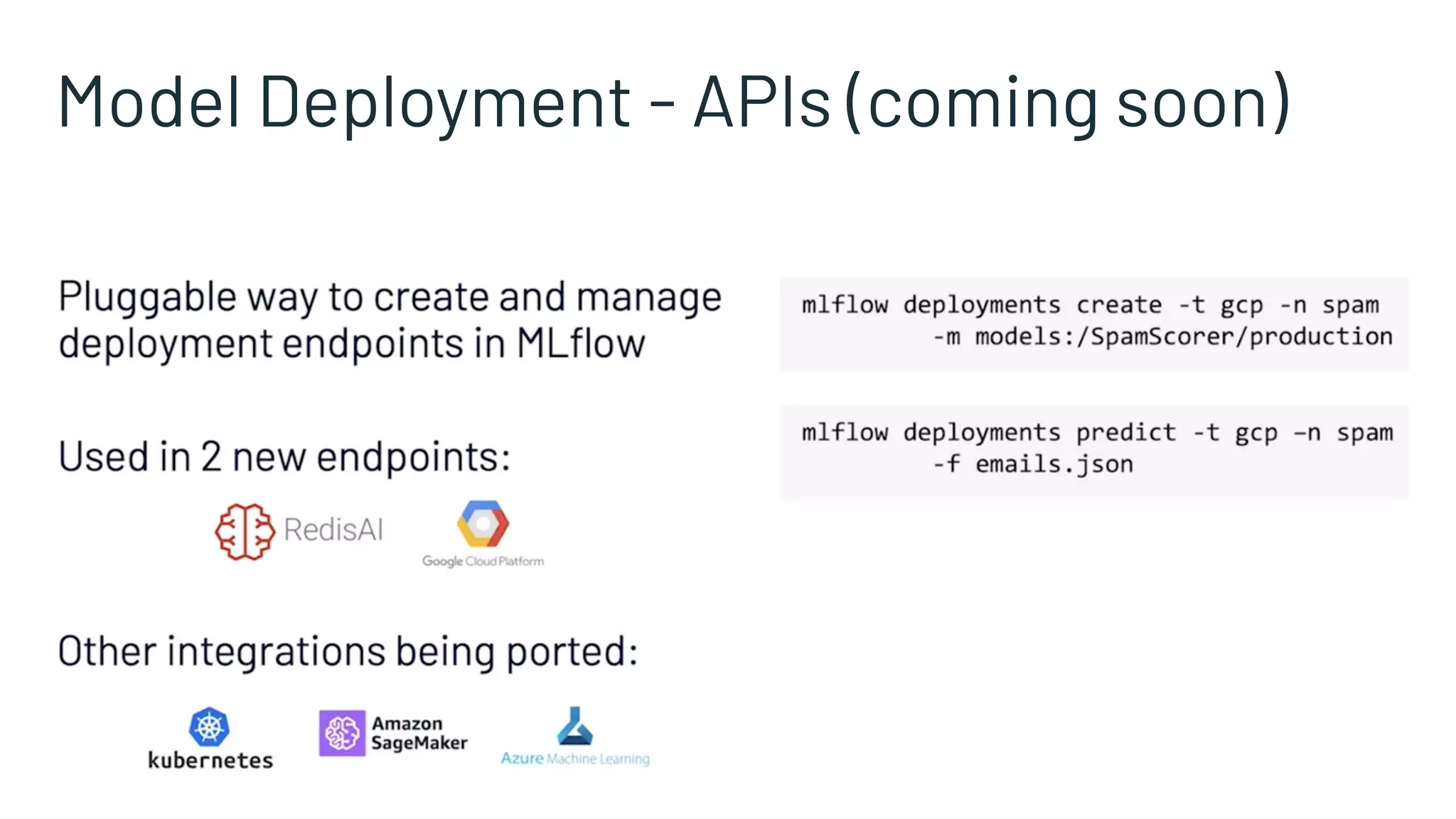 Model Deployment - APIs (coming soon)
 