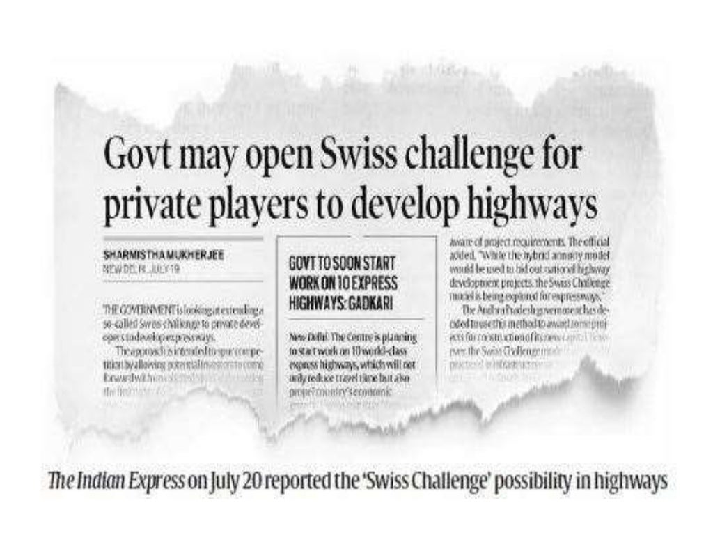 Construction Contracts Swiss Challenge Method