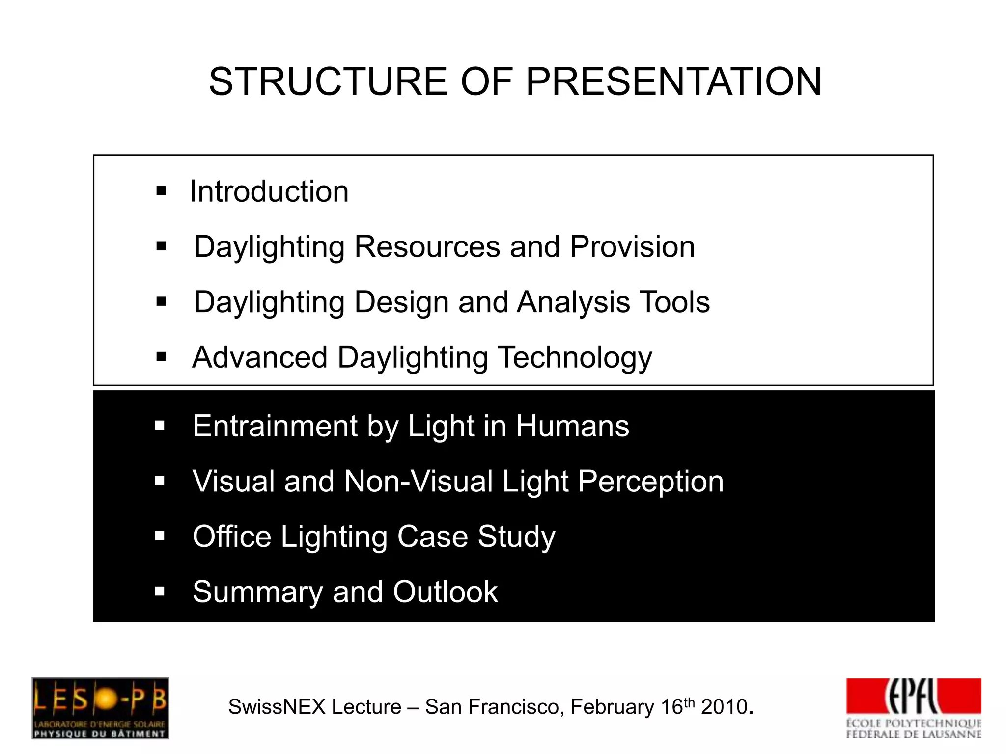 STRUCTURE OF PRESENTATIONIntroduction