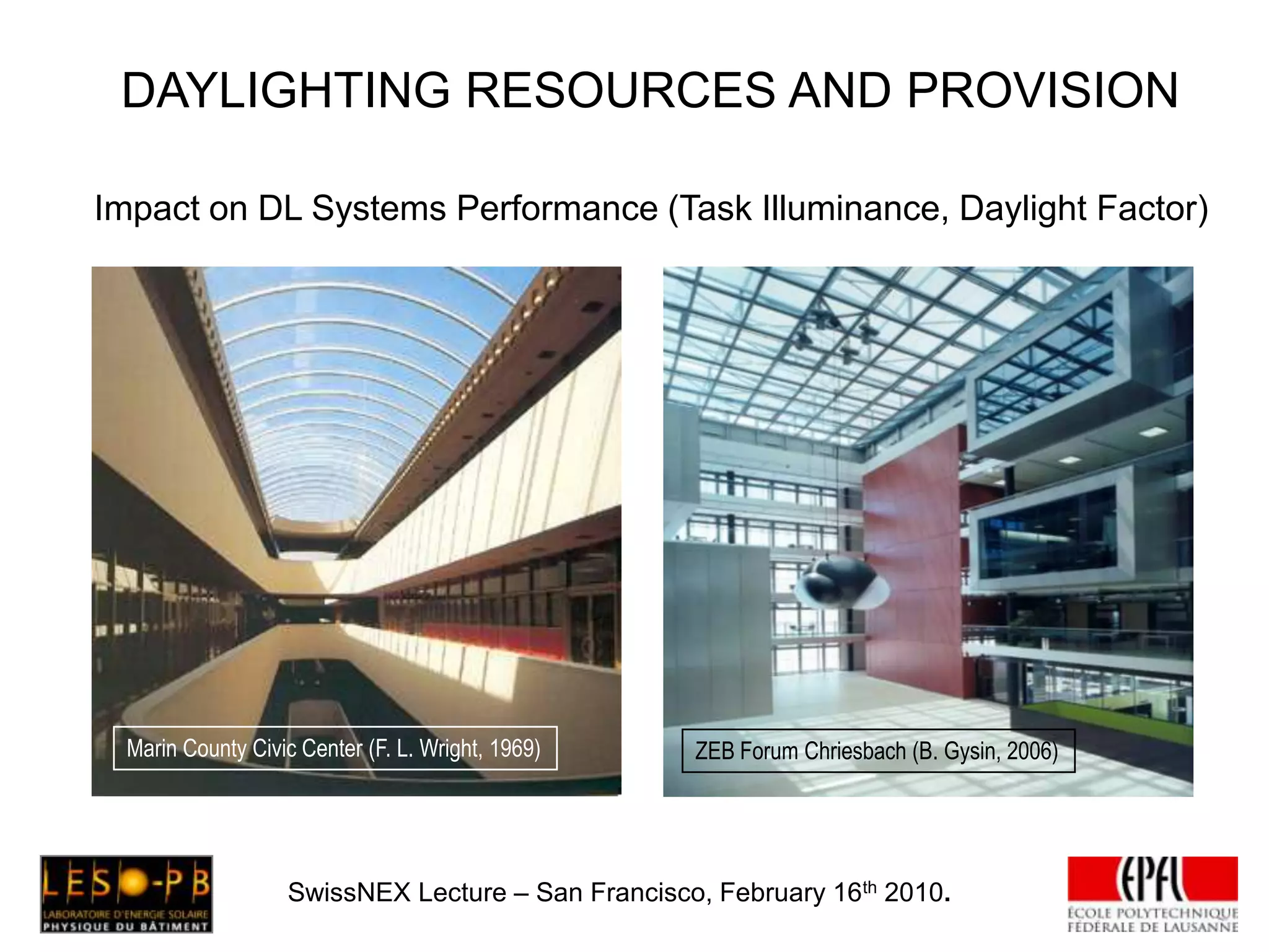    Daylighting Design and Analysis Tools