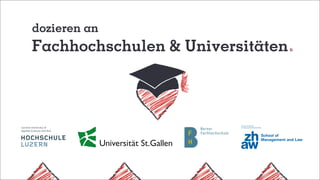 dozieren an
Fachhochschulen & Universitäten
 