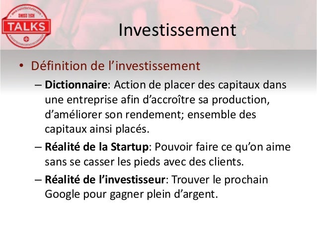 Swiss Techtalks Quel Investisseur Pour Ma Startup