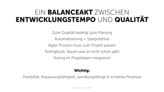 Testing bei Apps with love - Swiss testing Day 2019