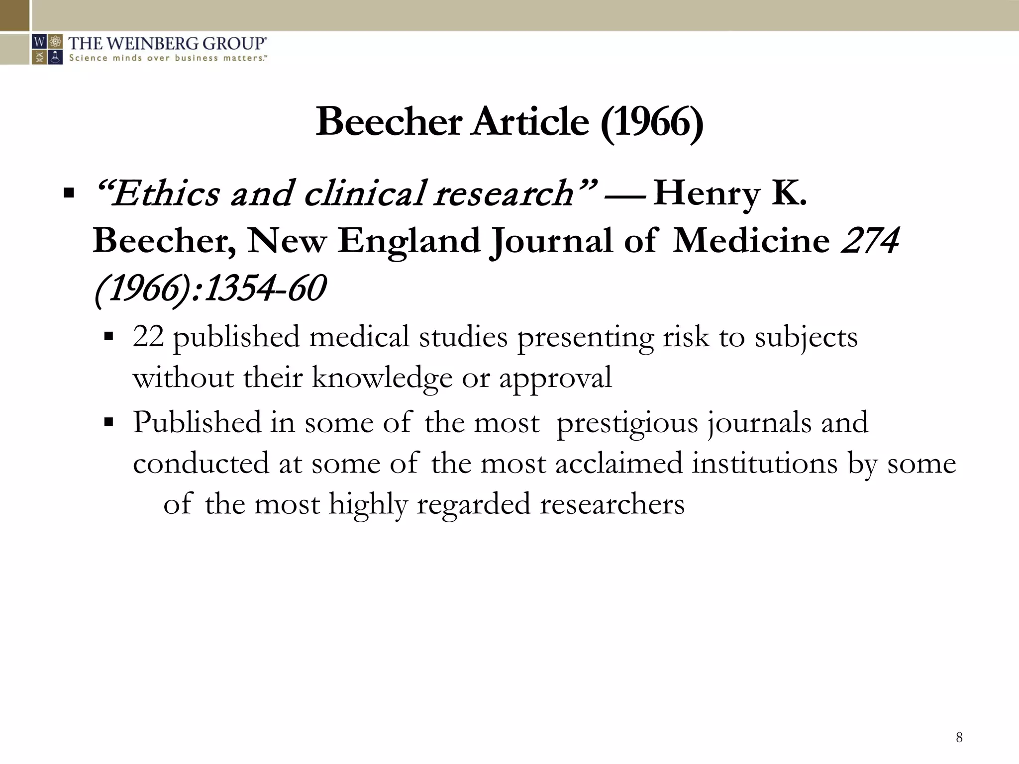 Ethics in Clinical Trials -- The Key Role of Informed Consent | PDF