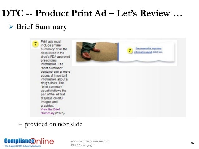 FDA Regulation of Promotion & Advertising --Part 2: Direct ...