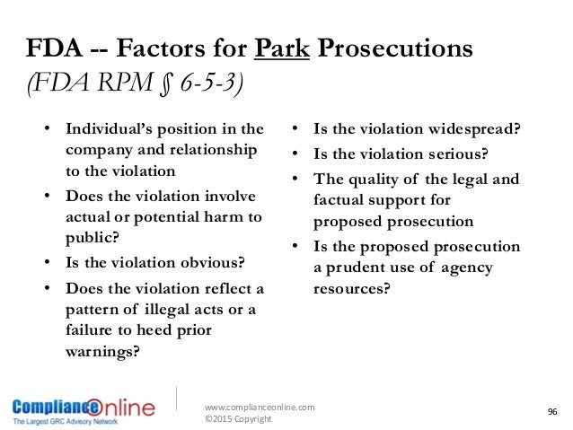 FDA Regulation of Advertising -- FDA Enforcement