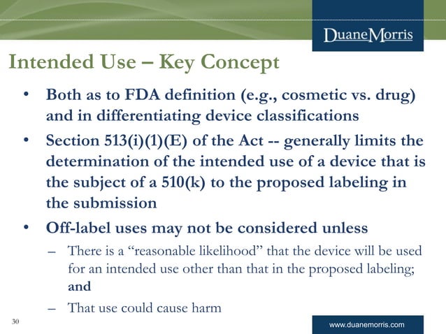 Overview Of FDA Regulation Of Medical Devices