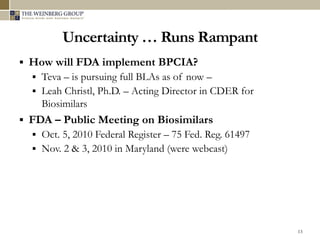 Biosimilars: Overview of the New U.S. Pathway | PDF