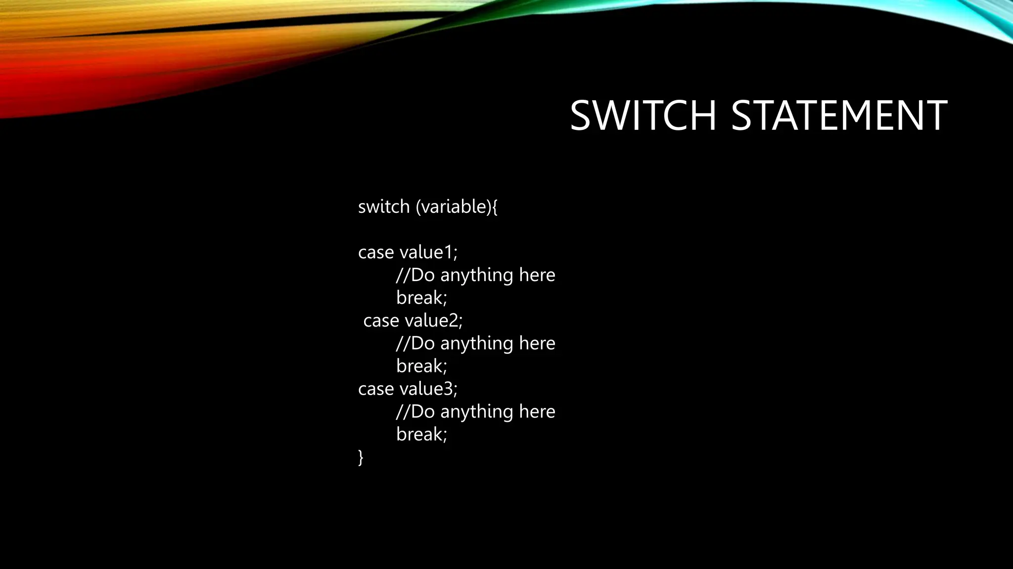 Java Switch Statement...............pptx