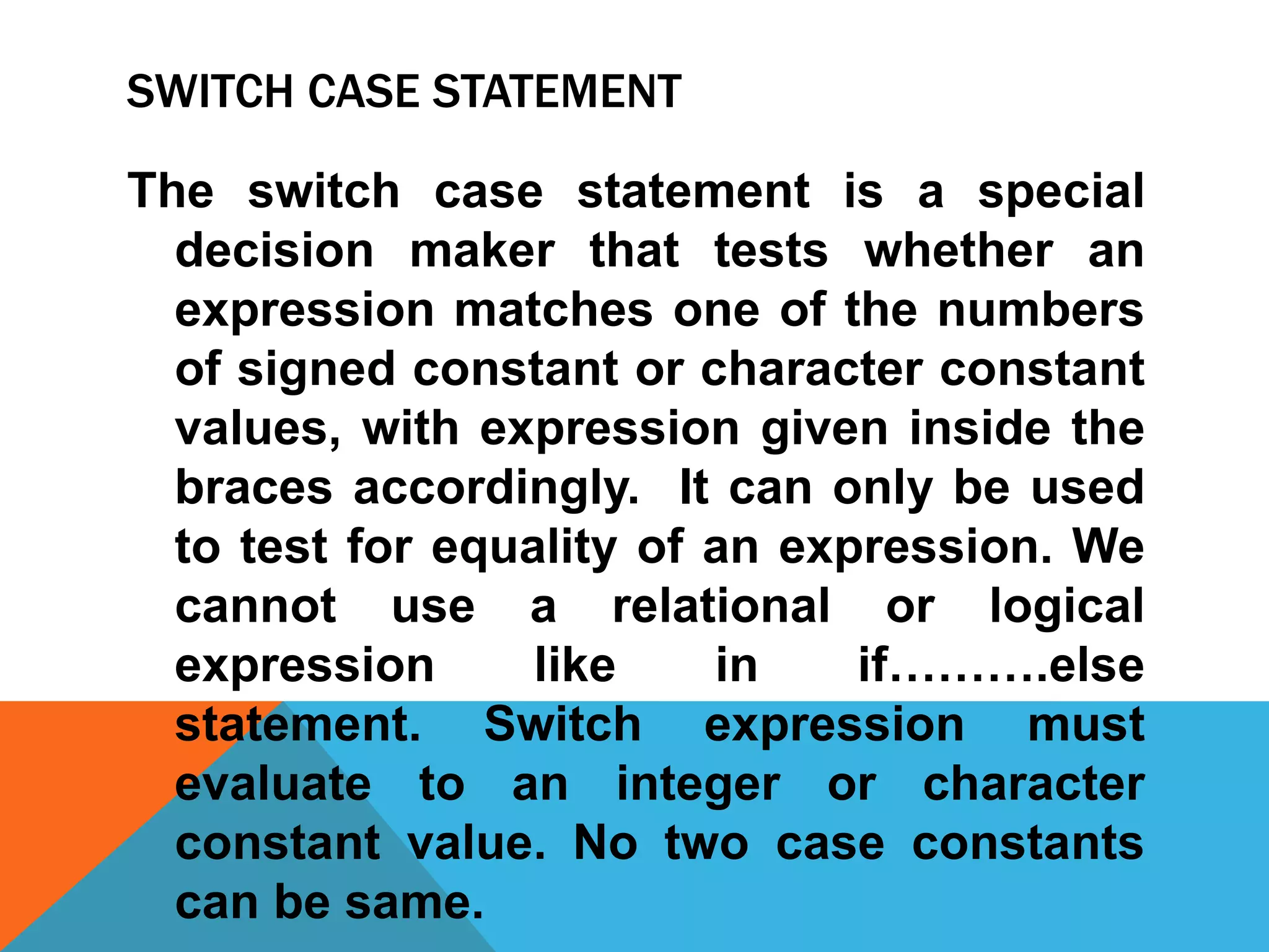 Switch case | PPT