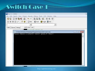 Switch case and looping statement | PPTX