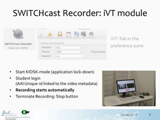 Automated video recording workflow based on SWITCHcast | PPT