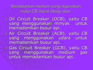 Busur Api SWITCH GEAR PADA SISTEM TENAGA LISTRIK | PPTX
