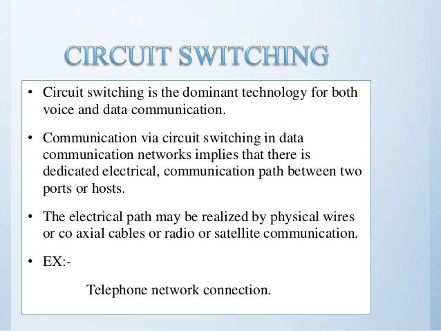 switching techniques in data communication and networking