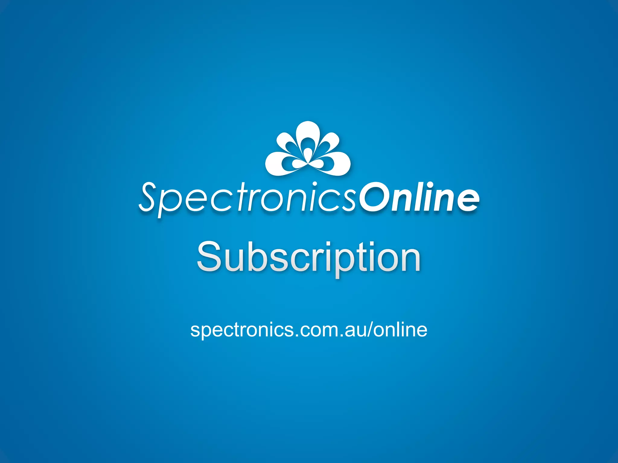 spectronics.com.au/online
 