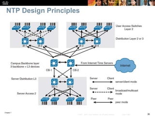 Chapter 7
36© 2007 – 2016, Cisco Systems, Inc. All rights reserved. Cisco Public
NTP Design Principles
 