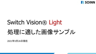 Switch Vision® Light
処理に適した画像サンプル
2021年9月26日現在
 