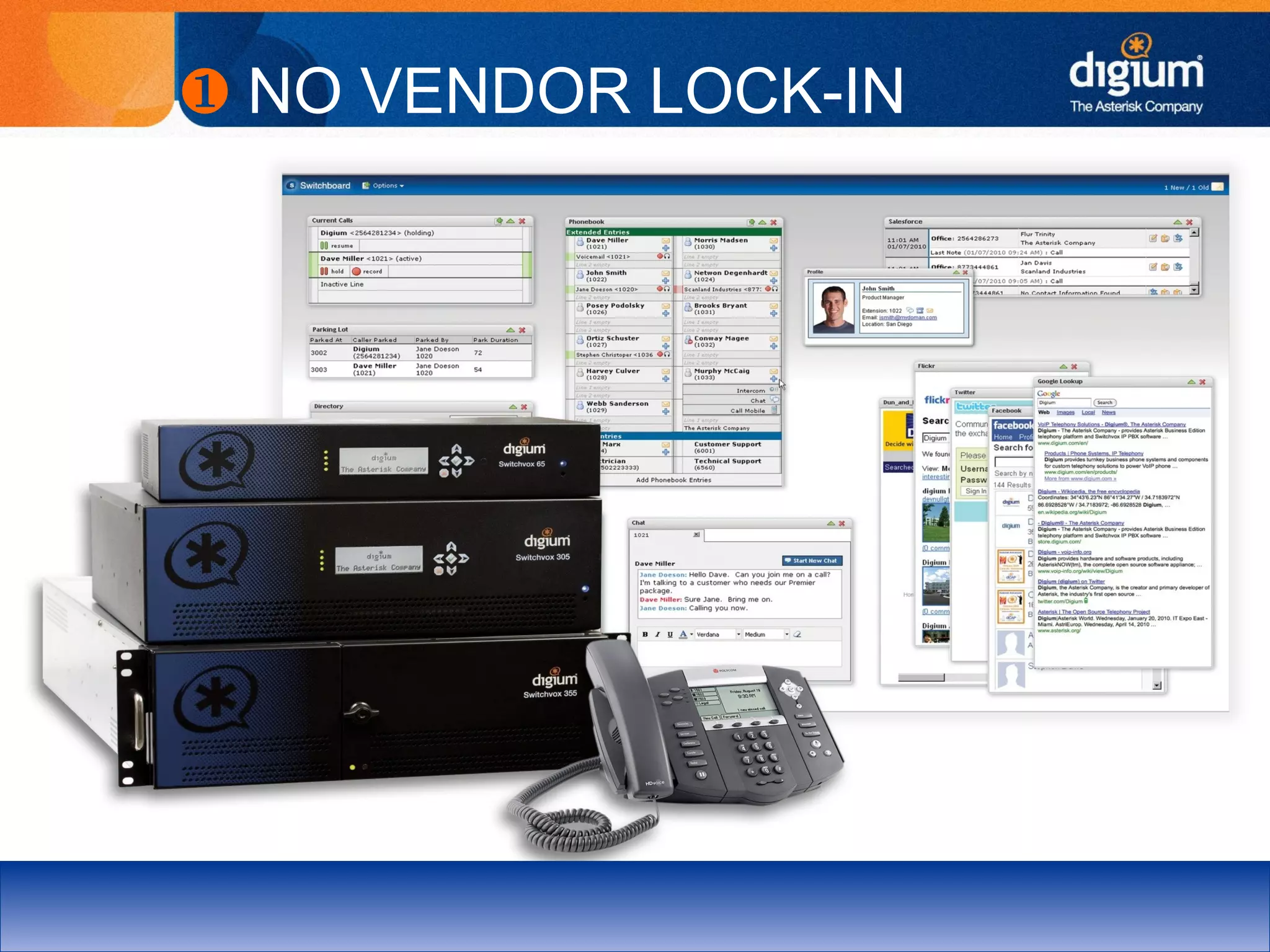 Creative Innovation – Customer Satisfaction – Continual Quality Improvement
❶ NO VENDOR LOCK-IN
 