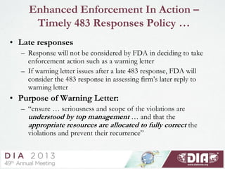 FDA Enforcement -- Tutorial at Drug Information Association Annual ...