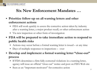 FDA Enforcement & Compliance for Medical Devices | PDF