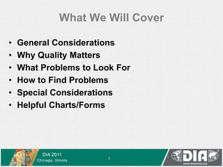 Quality Considerations in Due Diligence for Pharmaceutical Transactions ...