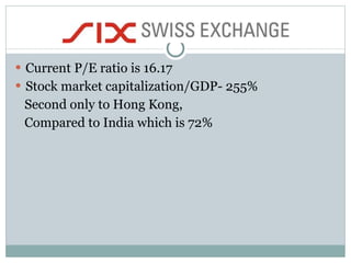 Current P/E ratio is 16.17 Stock market capitalization/GDP- 255% Second only to Hong Kong,  Compared to India which is 72% 
