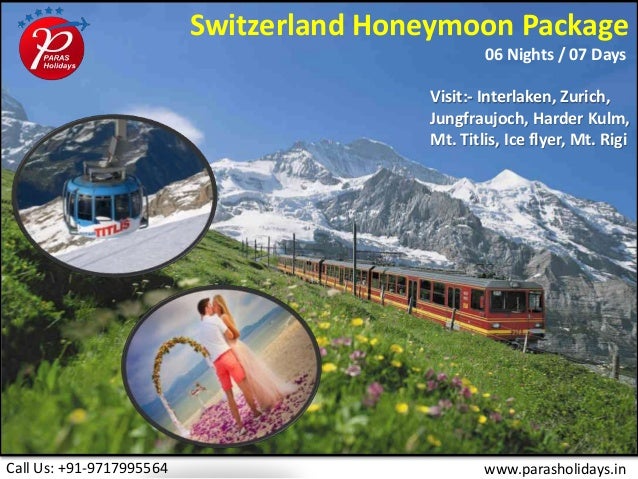 only switzerland tour packages from india