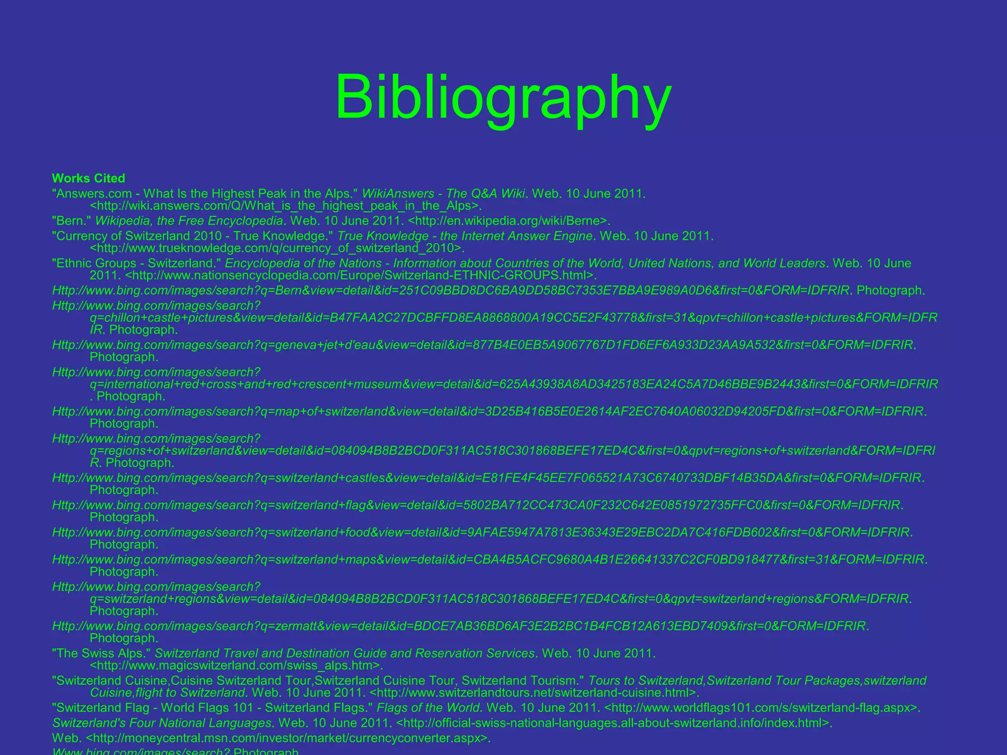 Switzerland Powerpoint PPT