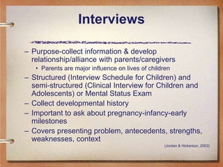 Week 3: Assessment & formulation with children & adolescents | PPTX