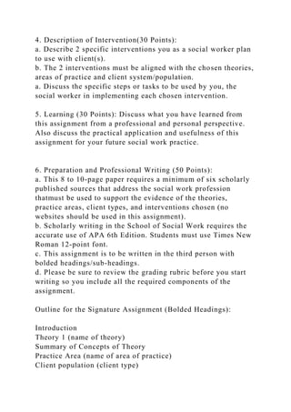 Social Work Assignment SWK 527 -Signature Assignment Social Work Theory and Practice Ass.docx
