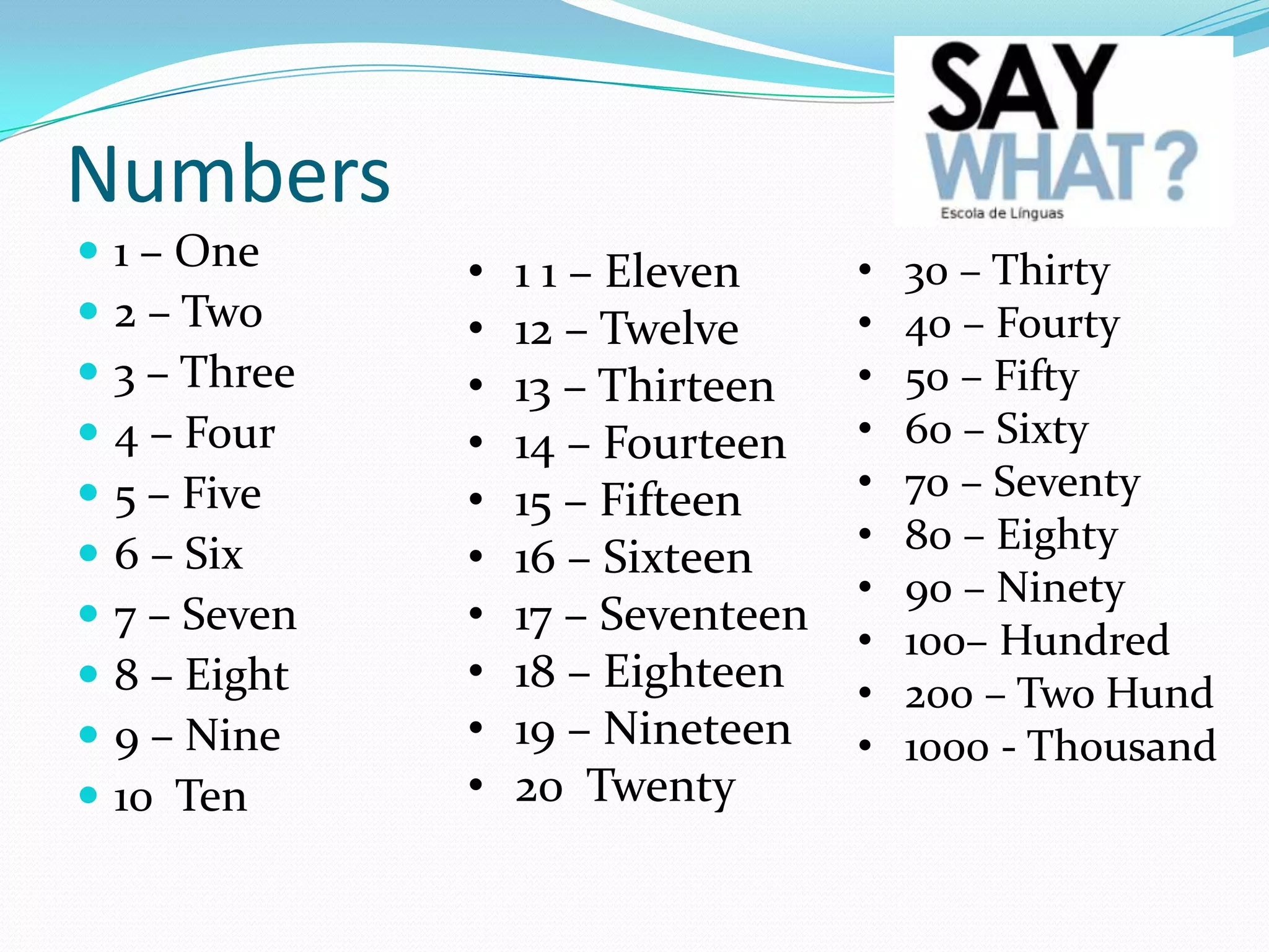 Preposition – links words