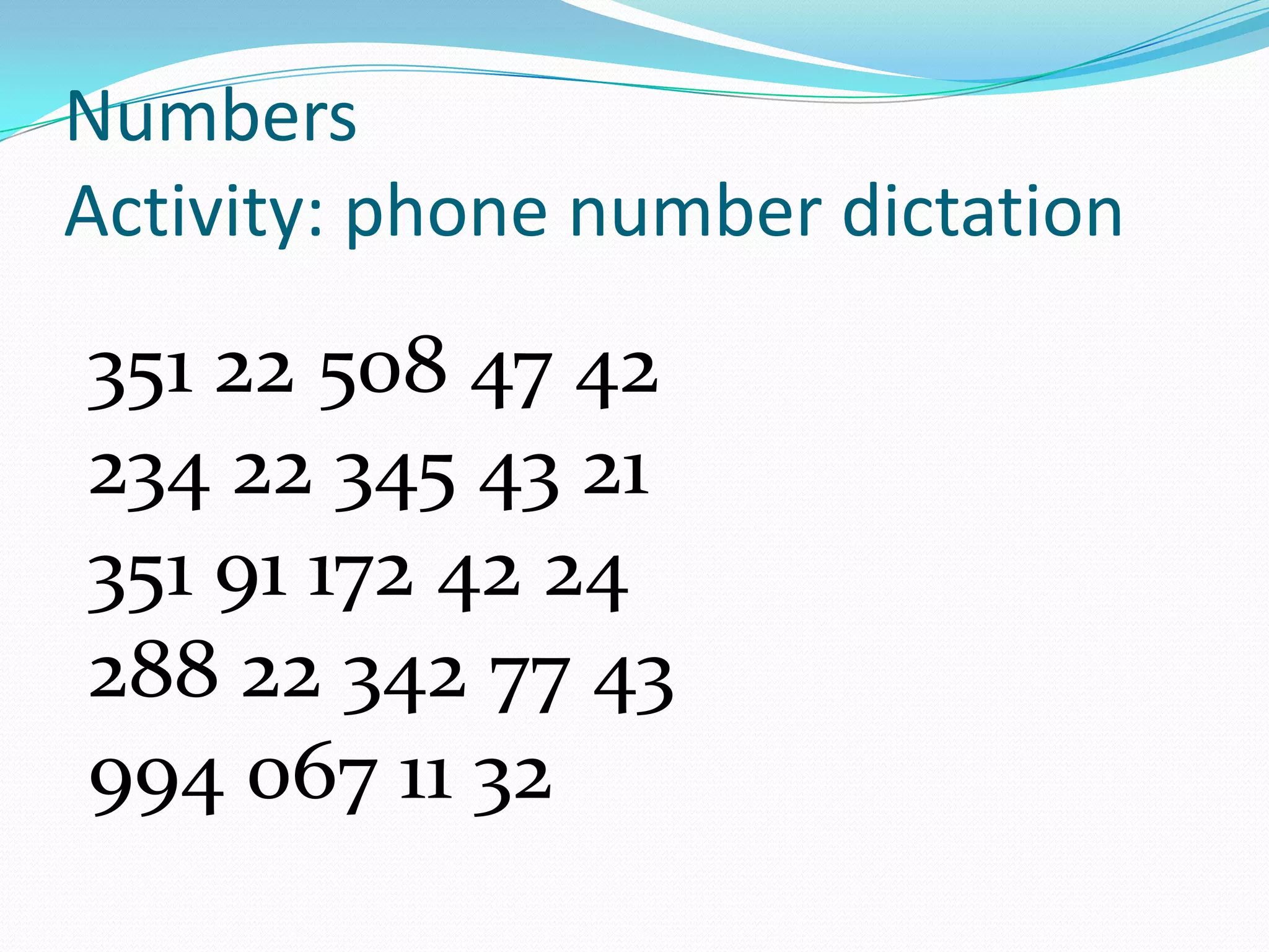 Pronoun – substitutes a noun