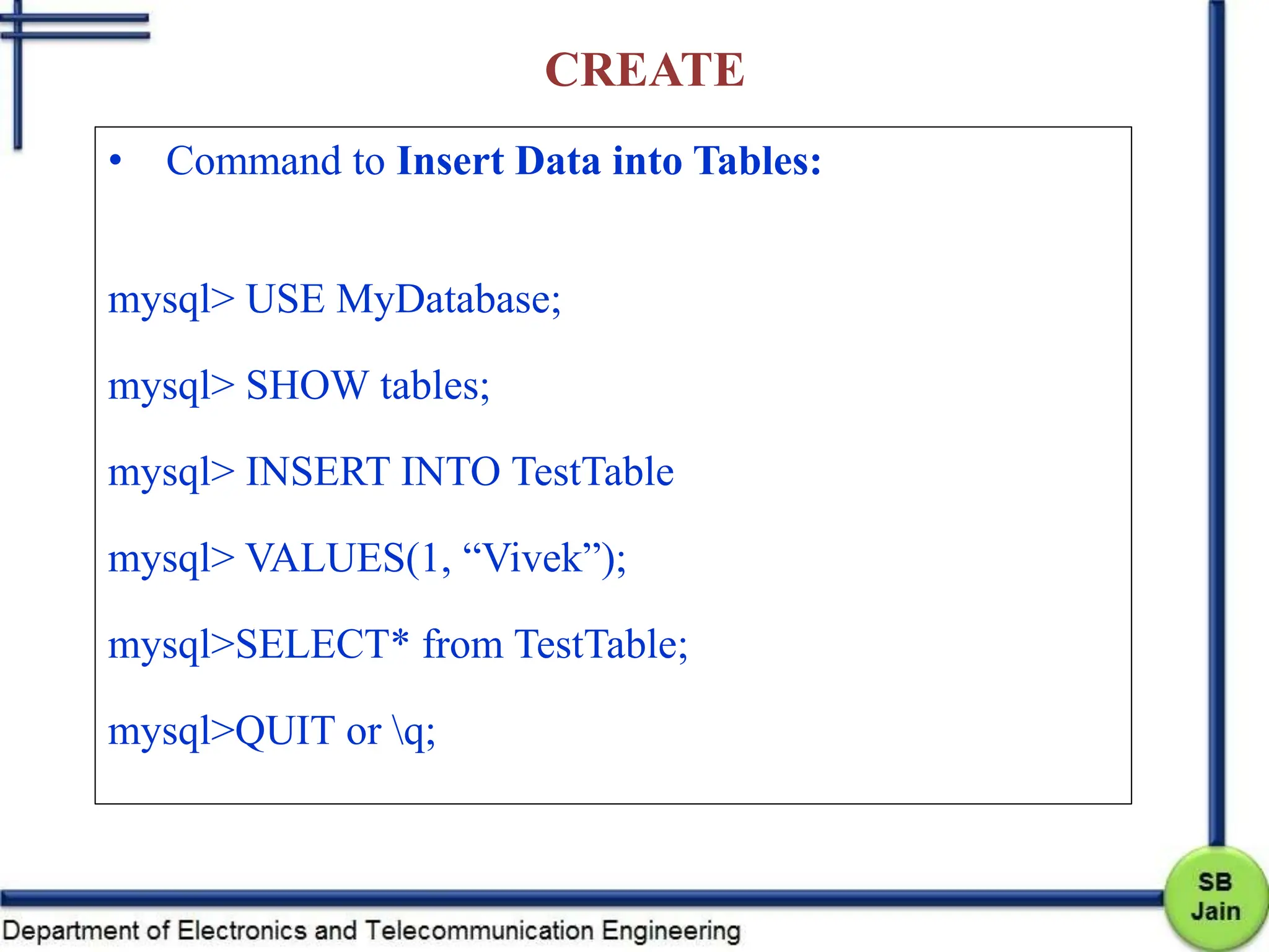 SQL SCIPY STREAMLIT_Introduction to the basic of SQL SCIPY STREAMLIT | PPT