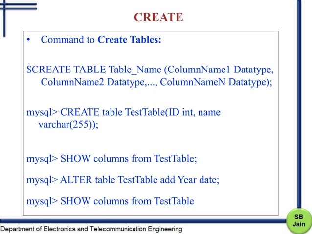 SQL SCIPY STREAMLIT_Introduction to the basic of SQL SCIPY STREAMLIT | PPT