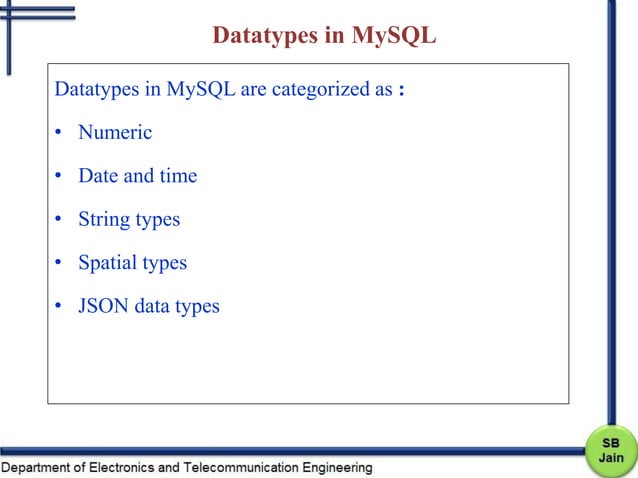SQL SCIPY STREAMLIT_Introduction to the basic of SQL SCIPY STREAMLIT | PPT
