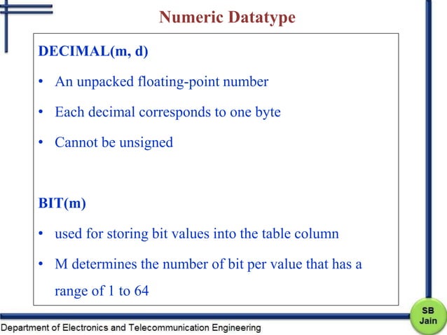 SQL SCIPY STREAMLIT_Introduction to the basic of SQL SCIPY STREAMLIT | PPT