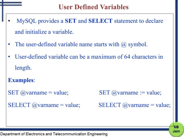 SQL SCIPY STREAMLIT_Introduction to the basic of SQL SCIPY STREAMLIT | PPT image.
