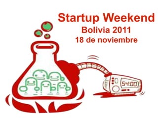 Startup Weekend Bolivia 201118 de noviembre 