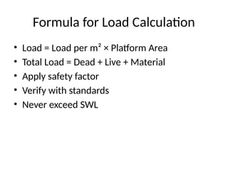 SWLScaffoldCalculationTraining LIGHT HEAVY DUTIES | PPTX
