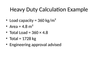 SWLScaffoldCalculationTraining LIGHT HEAVY DUTIES | PPTX