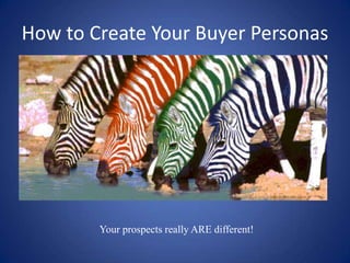 How to Create Your Buyer Personas




        Your prospects really ARE different!
 
