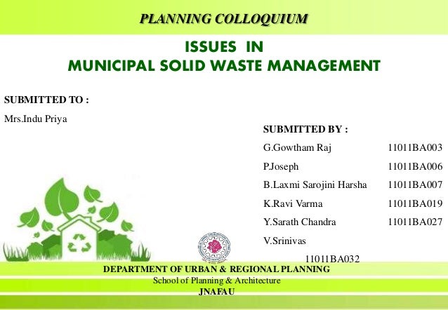 thesis proposal solid waste management thesis proposal solid waste management