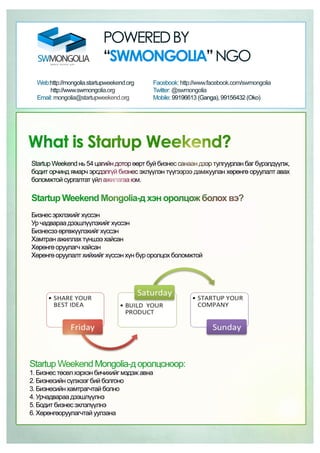 Startup Weekend Mongolia 4