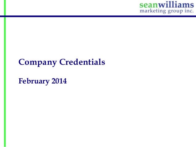 Company Credentials - 2014